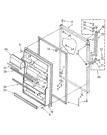 Refrigerator door