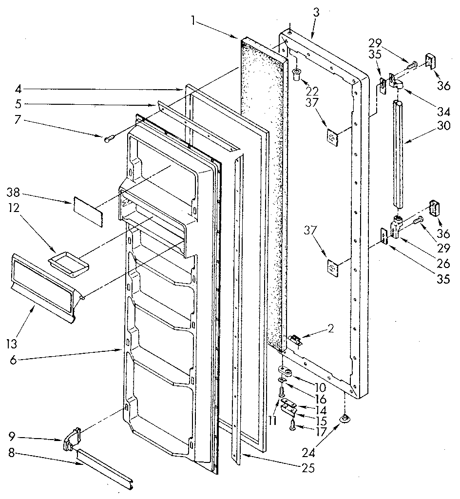 Refrigerator door