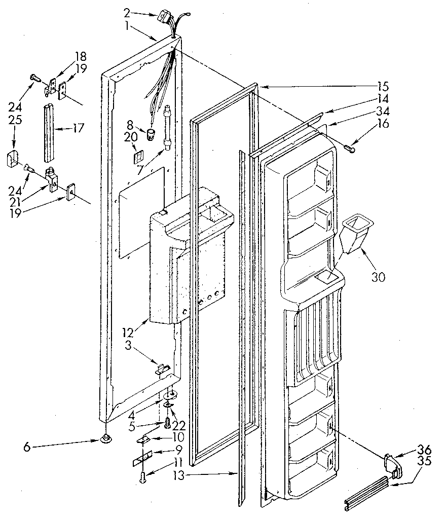 Freezer door