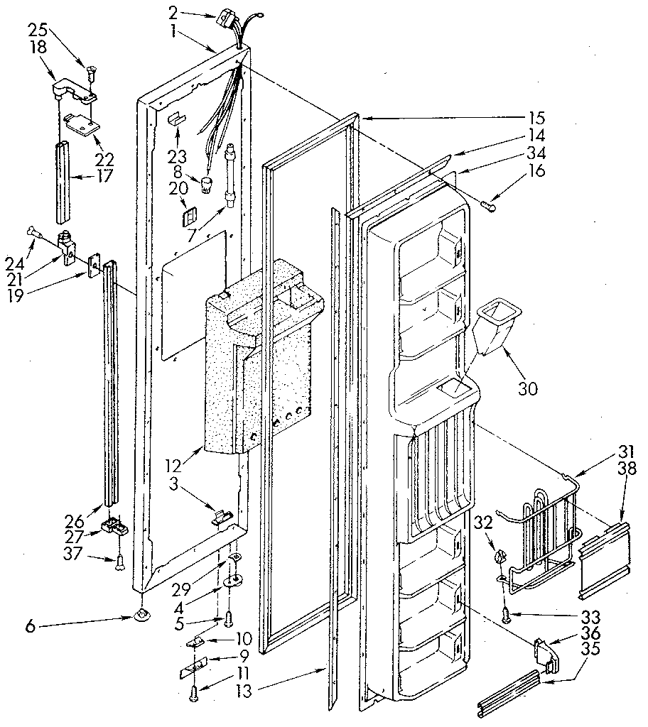 Freezer door