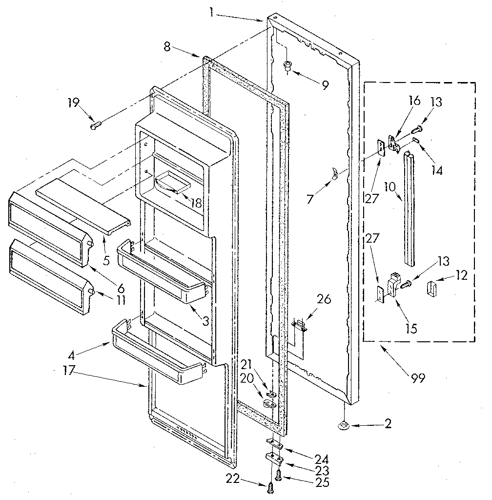 Refrigerator door