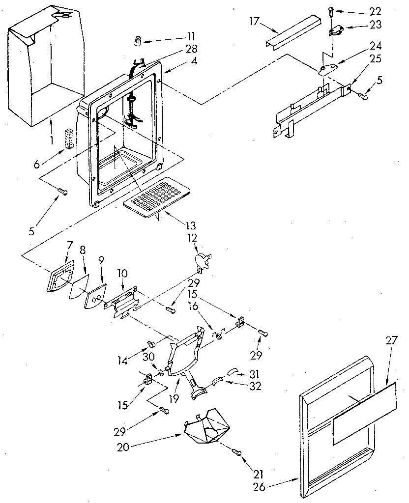 Dispenser front