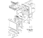 GE GSD2400L01 tub and door assembly diagram