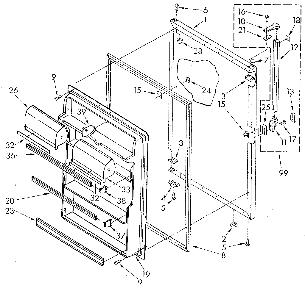 Refrigerator door