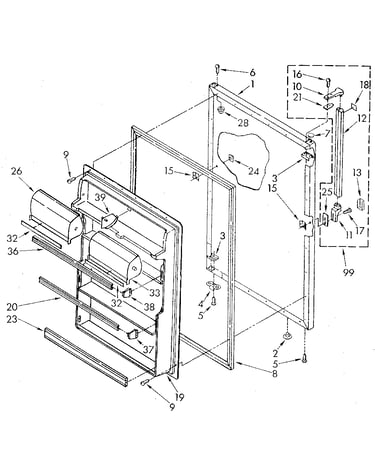 Refrigerator door