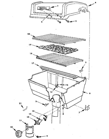 Grill and burner section