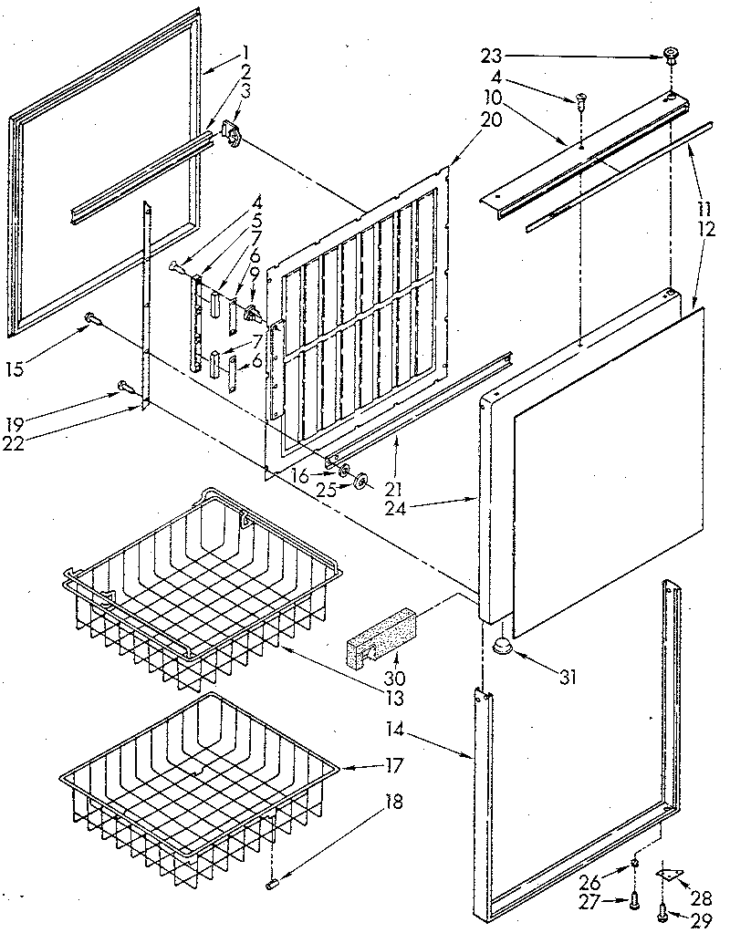 Shelf and door