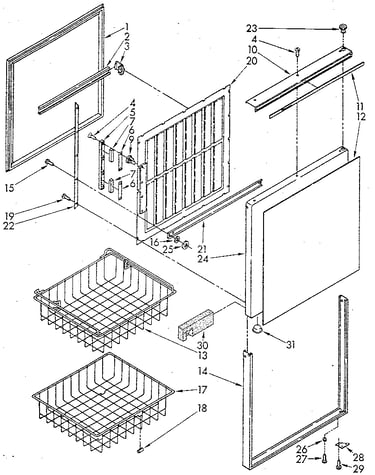 Shelf and door