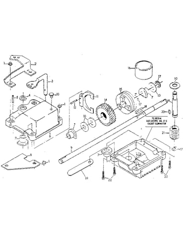 Gear case assembly part no. 88387