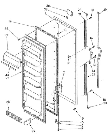 Refrigerator door