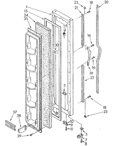 Freezer door