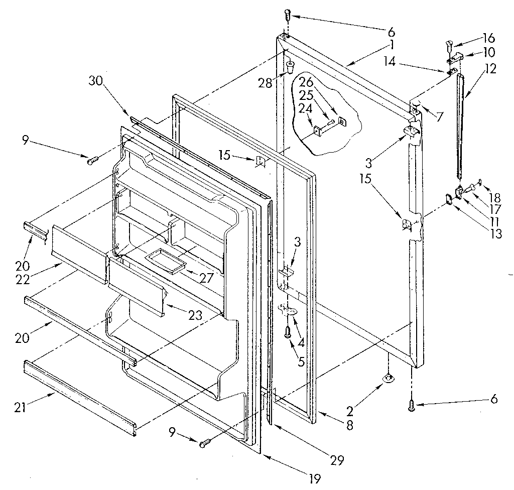 Refrigerator door