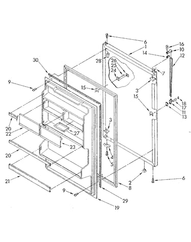 Refrigerator door