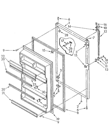 Refrigerator door