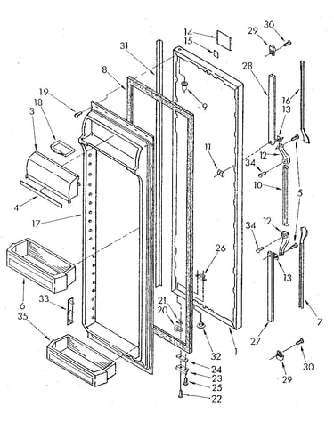Refrigerator door