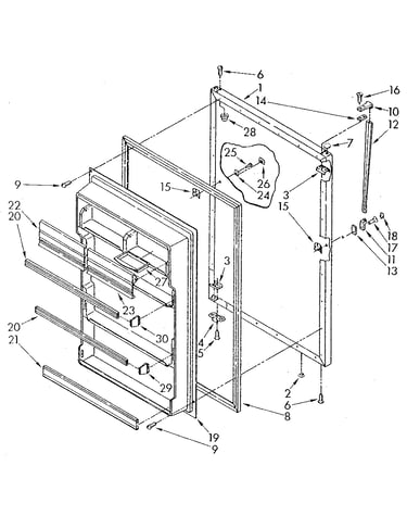 Refrigerator door