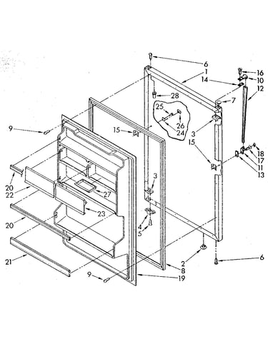 Refrigerator door