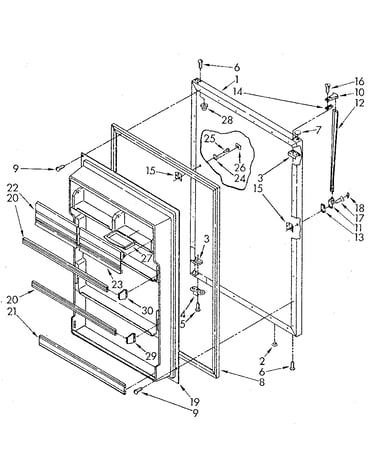 Refrigerator door