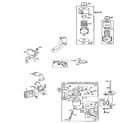 Briggs & Stratton 195400 TO 195499 (0600 - 0605) air cleaner assembly and carburetor overhaul kit diagram