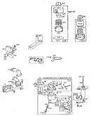 Air cleaner assembly and carburetor overhaul kit