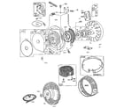 Briggs & Stratton 195400 TO 195499 (0600 - 0605) flywheel assembly and rewind starter diagram