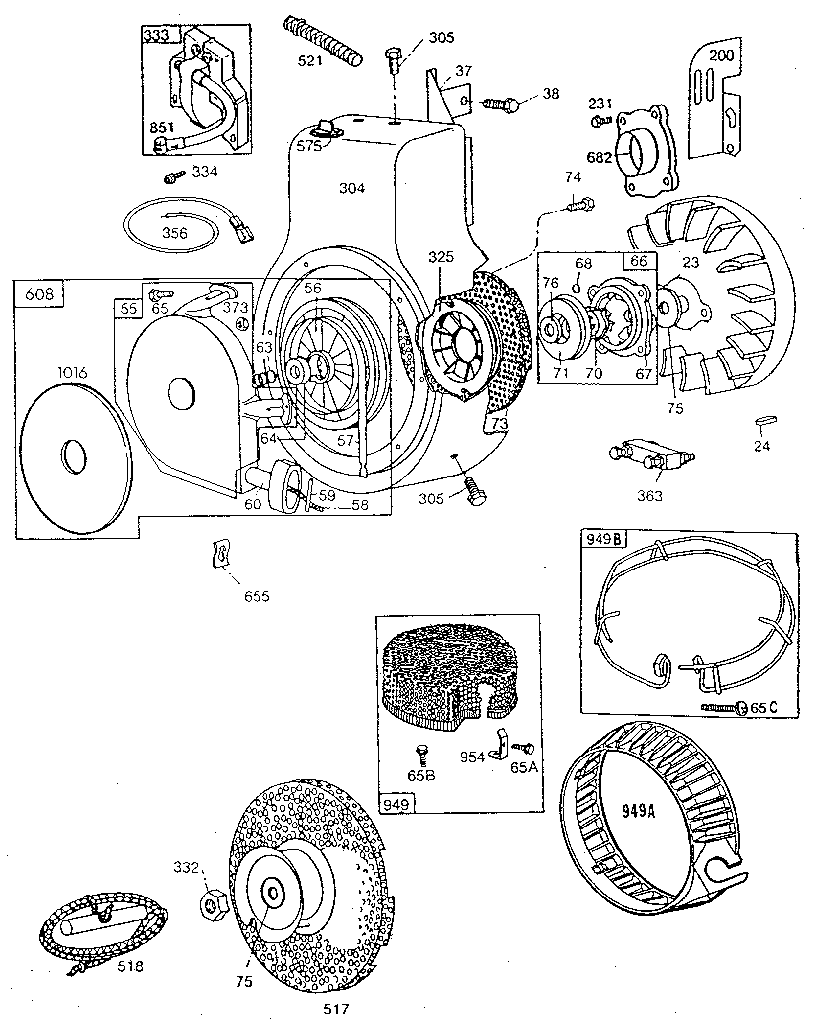 Flywheel assembly and rewind starter