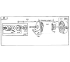 Briggs & Stratton 195400 TO 195499 (0600 - 0605) motor and drive assembly diagram