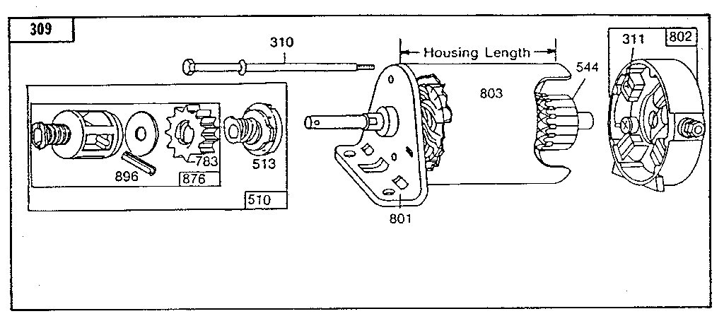 Motor and drive assembly