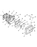 Upper oven door section