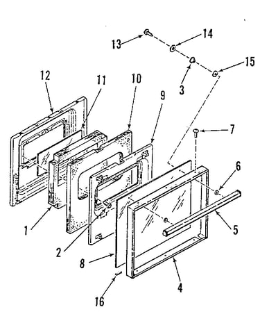 Lower oven door section