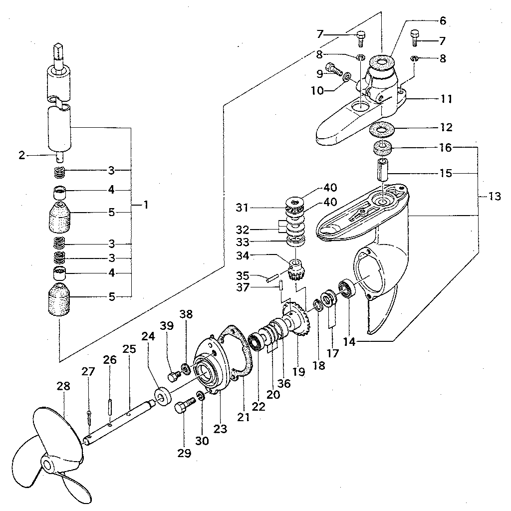 Fig. 6 drive shaft pipe & gear case