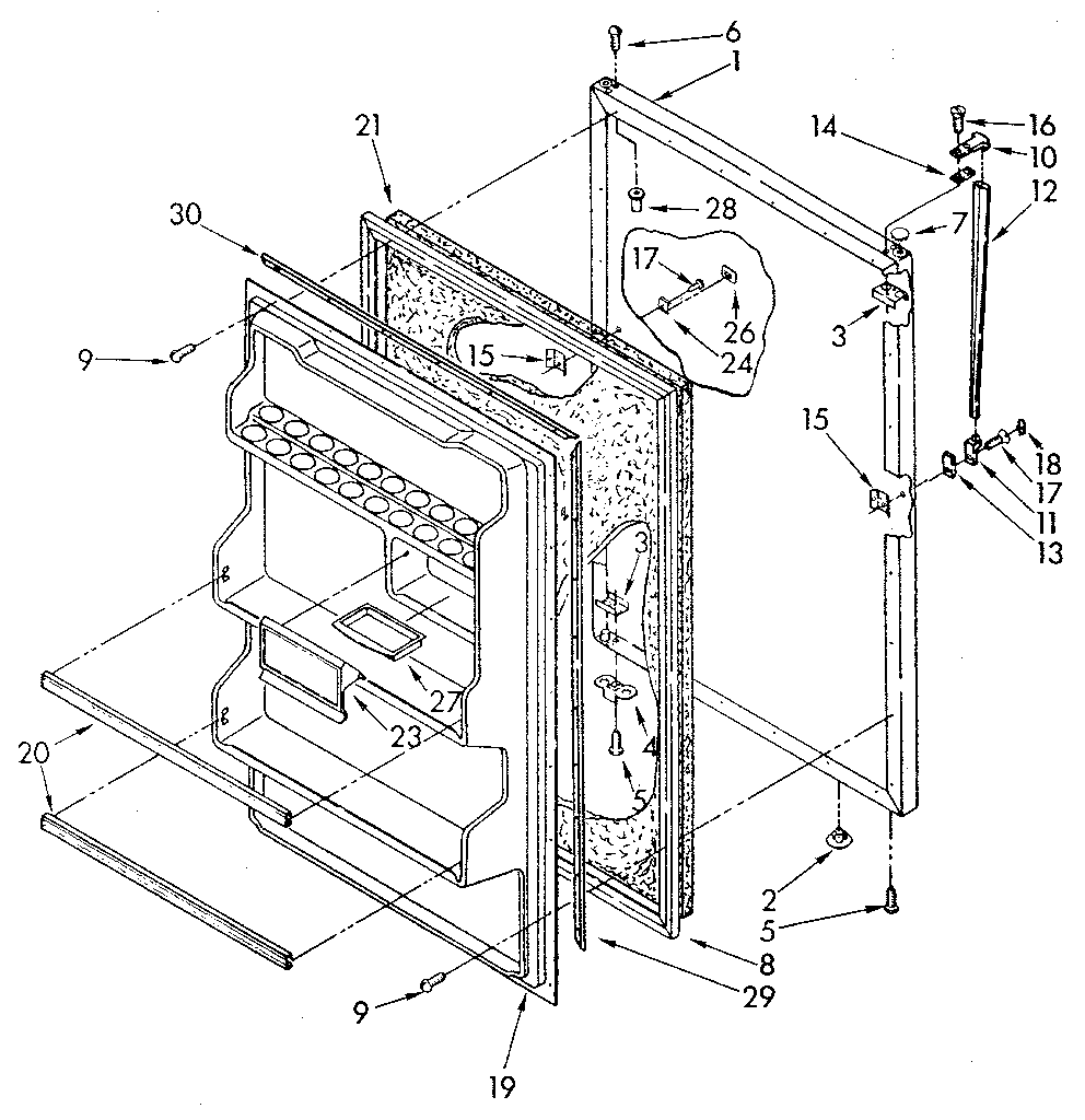 Refrigerator door