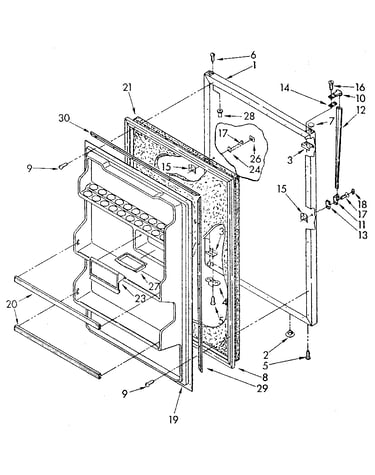 Refrigerator door