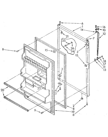 Refrigerator door