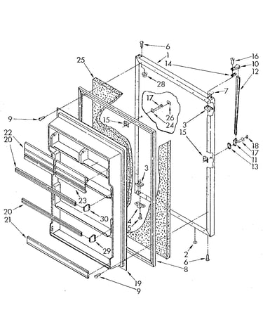 Refrigerator door