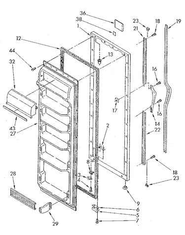 Refrigerator door