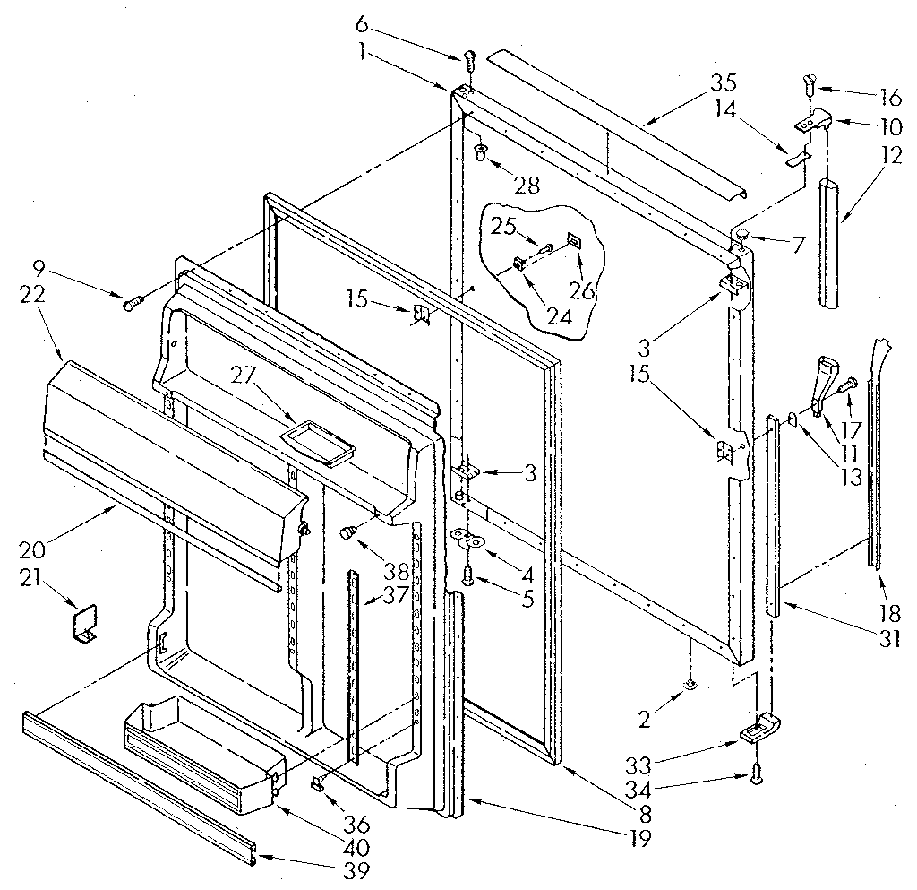 Refrigerator door