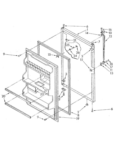 Refrigerator door