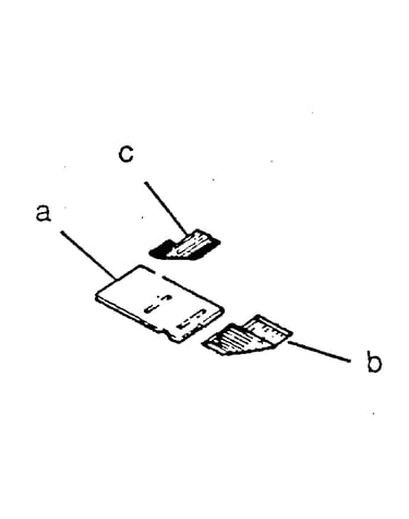 Toshiba t-1200 memory card assembly