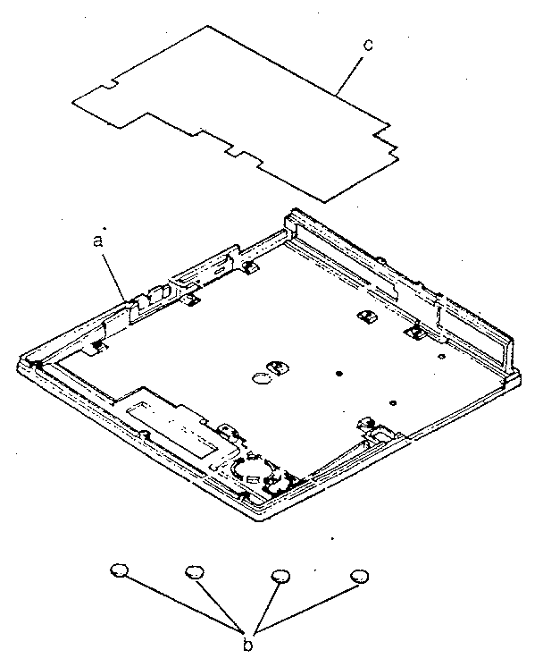 Toshiba t-1200 bottom cover assembly