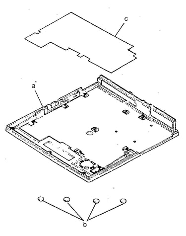 Toshiba t-1200 bottom cover assembly