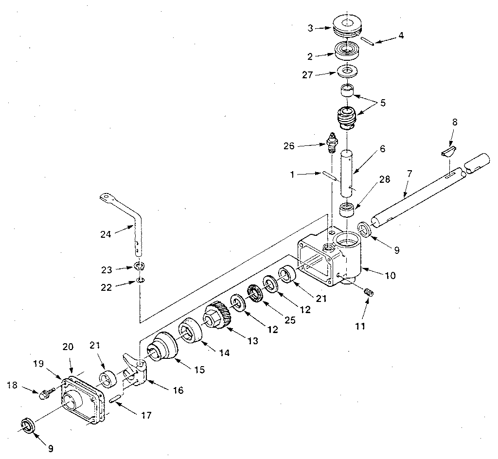 Figure 3-gear reducer assembly (self propelled only)
