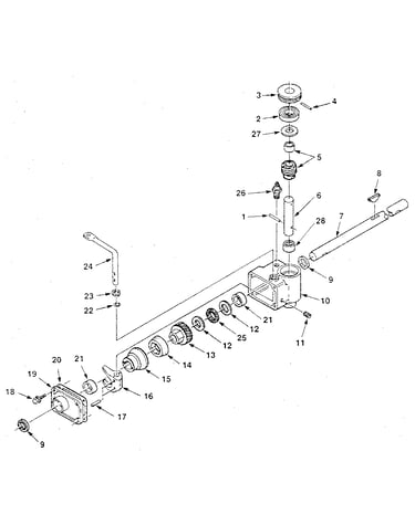Figure 3-gear reducer assembly (self propelled only)