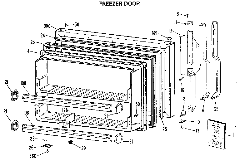 Freezer door