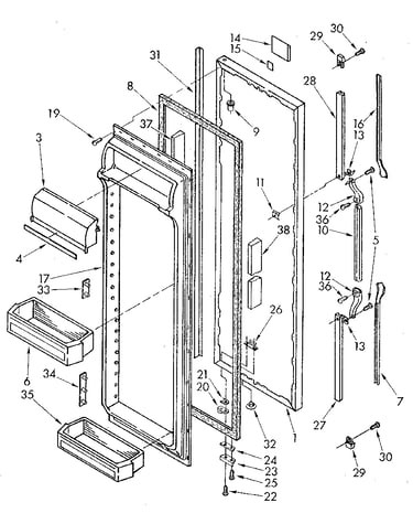 Refrigerator door