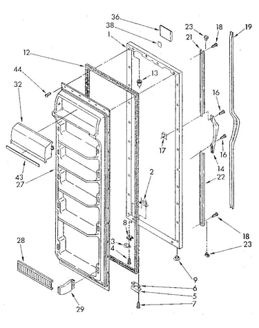 Refrigerator door