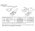 Makita 9900B changes on motor housing and frame diagram