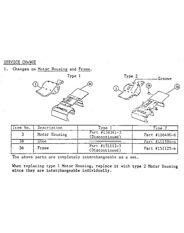 Changes on motor housing and frame