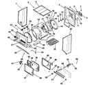 Kenmore 41789980800 dryer-cabinet, drum, heater diagram