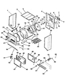 Dryer-cabinet, drum, heater